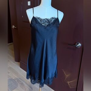 SOMA Black Lace Slip Dress